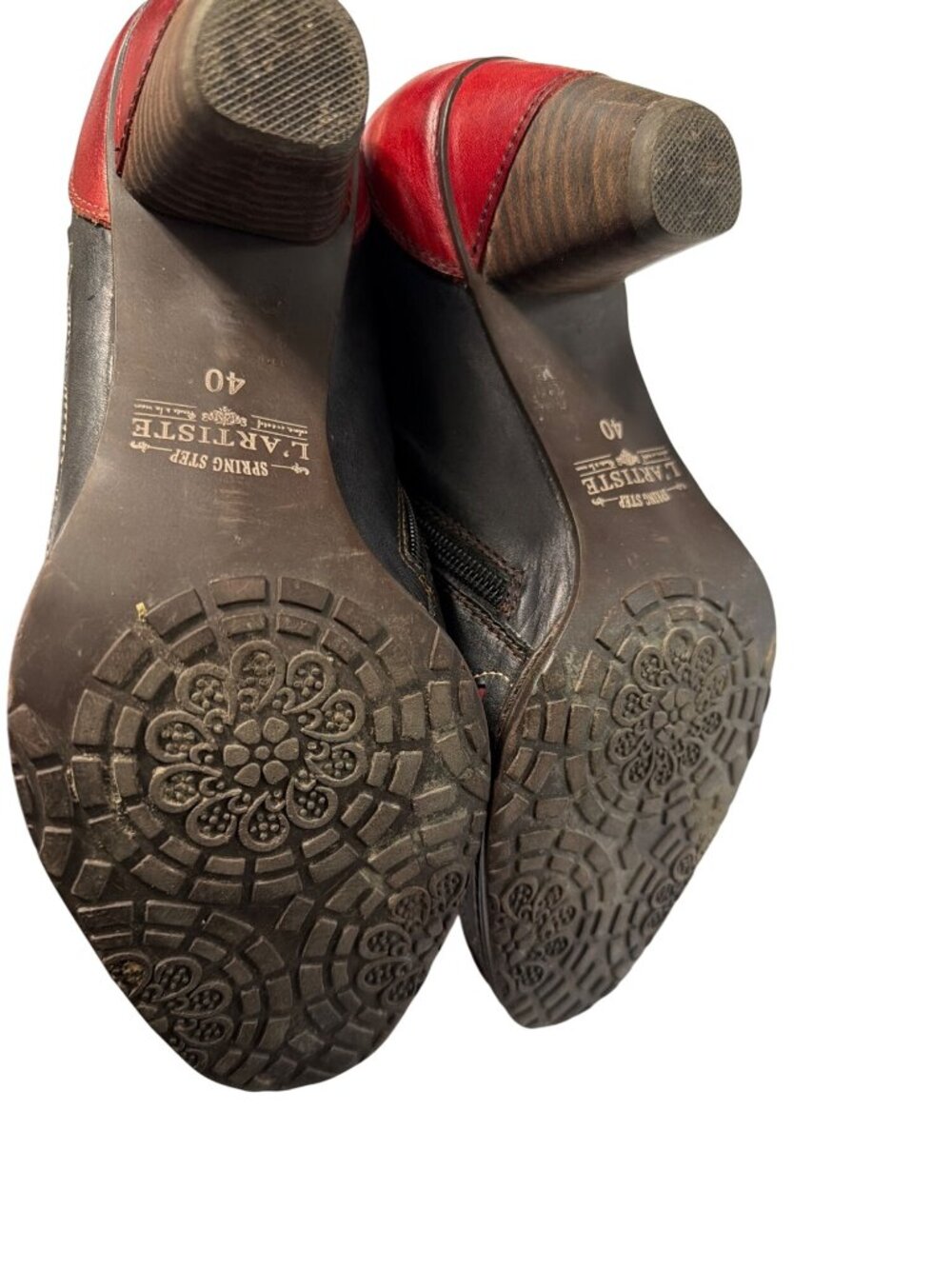 LArtiste Leather Floral Ankle Booties - Picture 5 of 9
